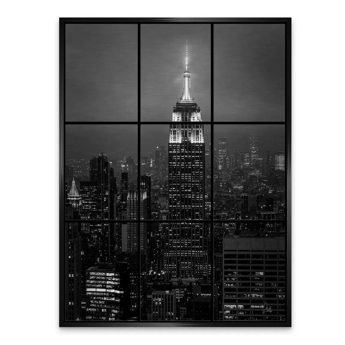 Midnight Crown New York Alu Gebürstet Bild