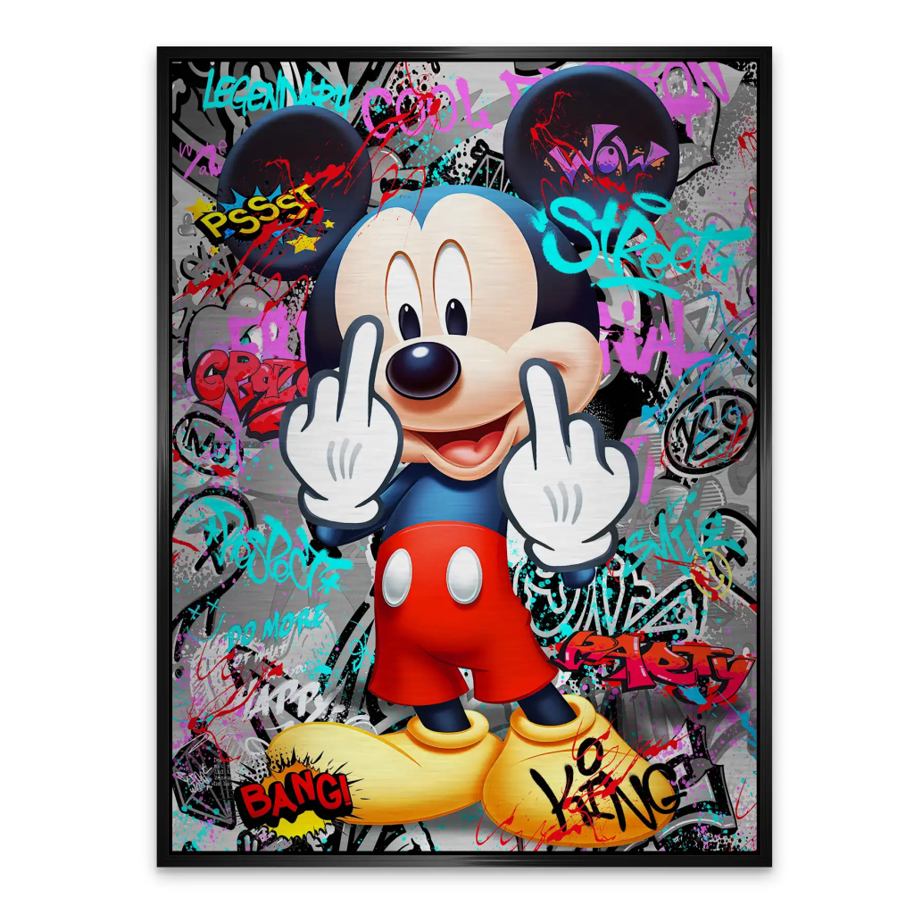 Micky Street Art Style Alu Gebürstet INGALERIE