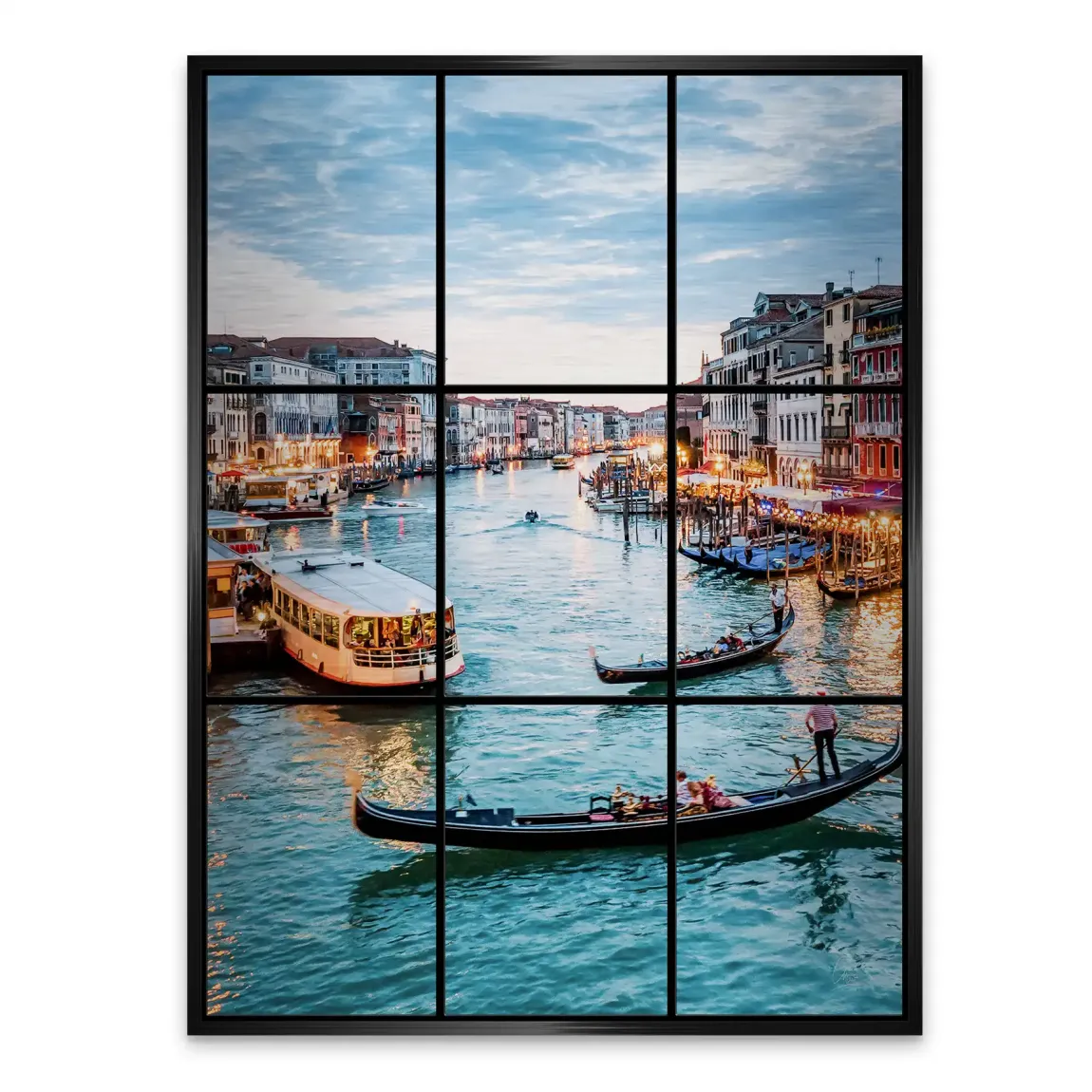 Lichter von Venedig Alu Gebürstet Bild