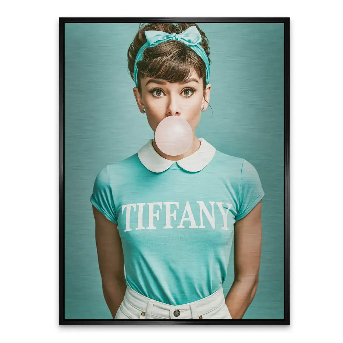 Audrey Bubble Tiffany Aluminiumbild gebürstet