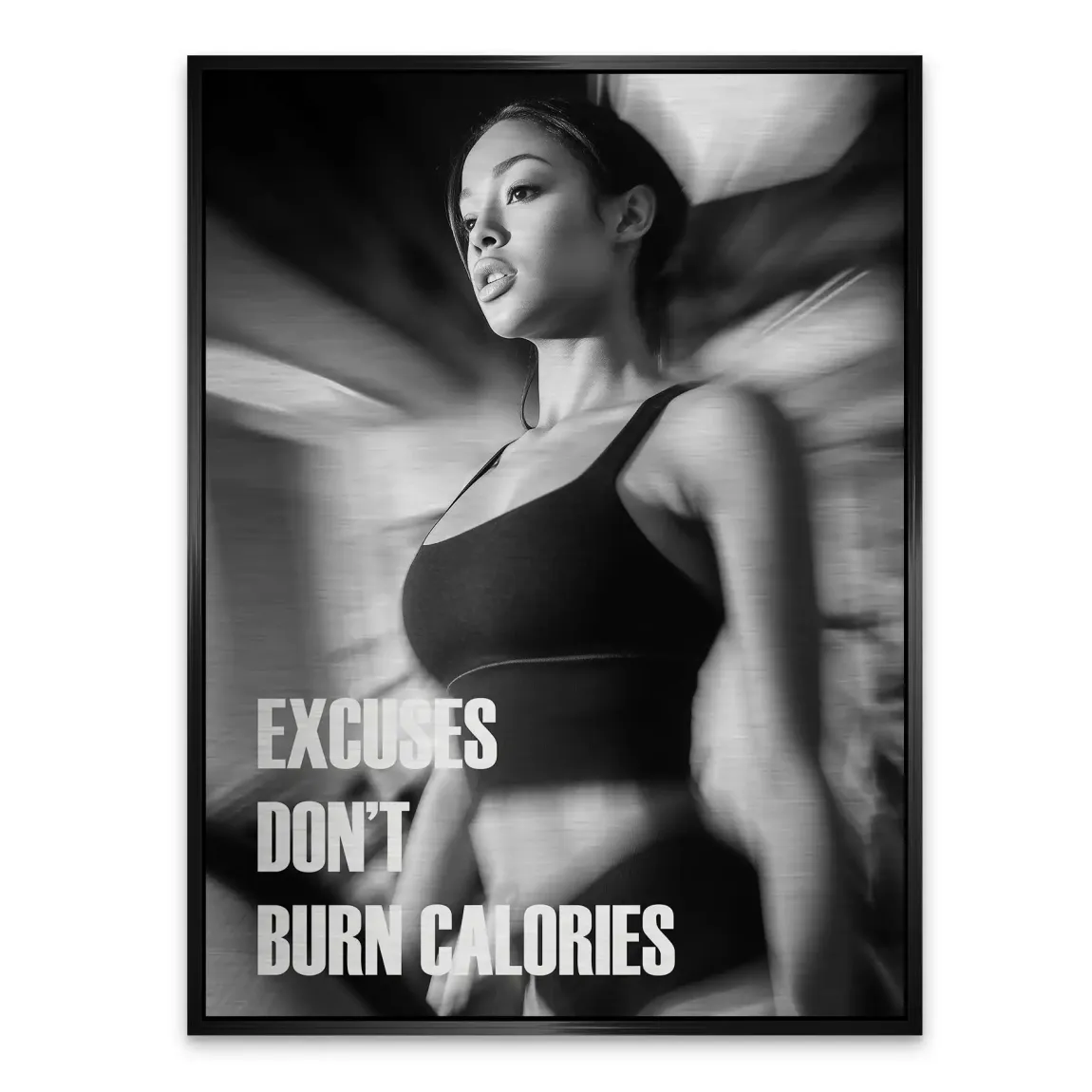 Burn Calories Fitness Alu Gebürstet Bild