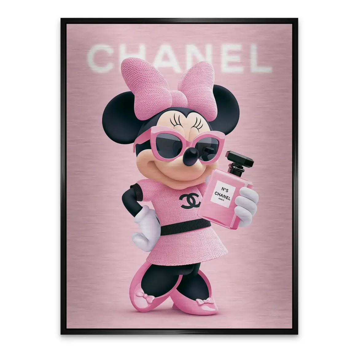Minnie Rosé Chic Aluminiumbild gebürstet