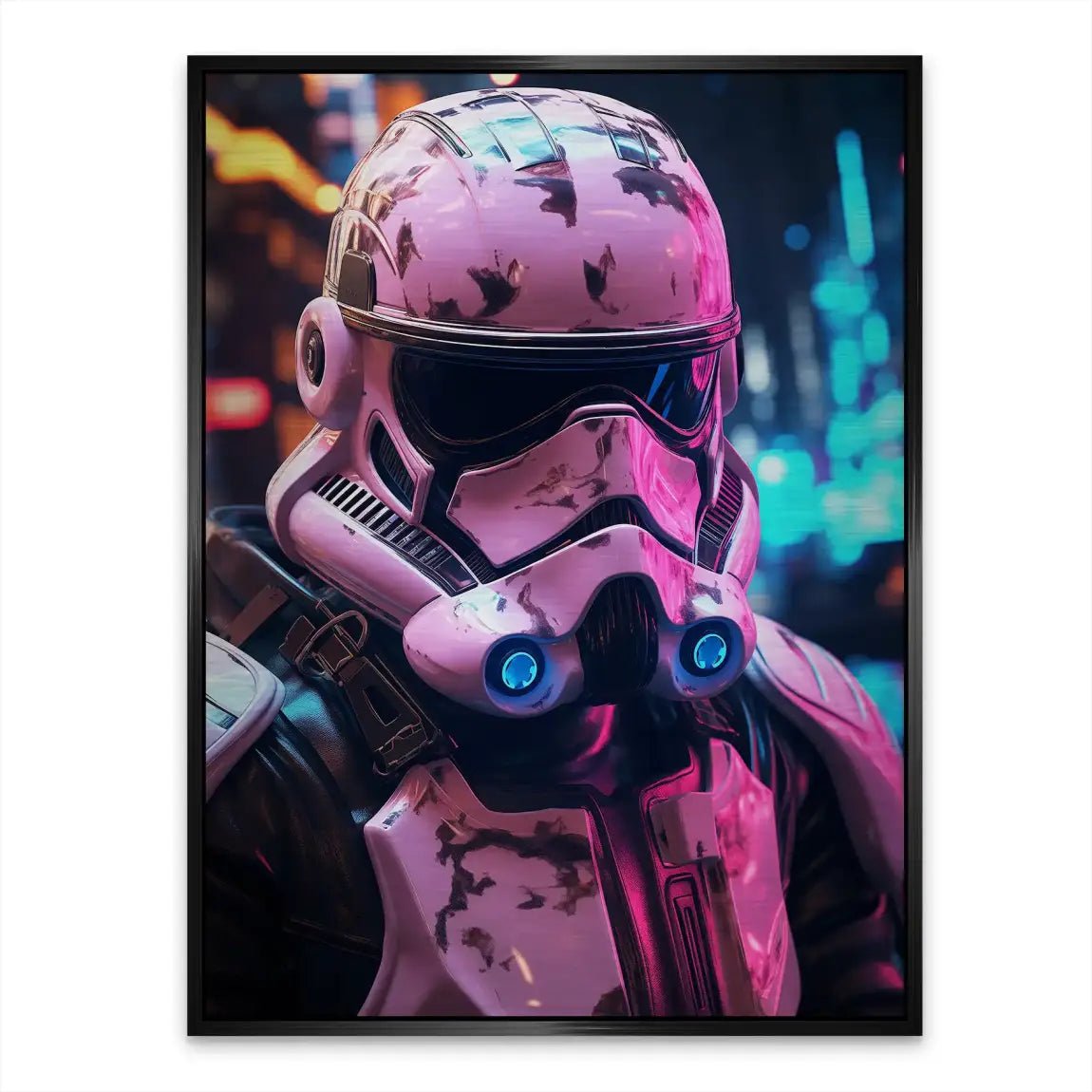 Stormtrooper Neon Style Aludibond Gebürstet INGALERIE