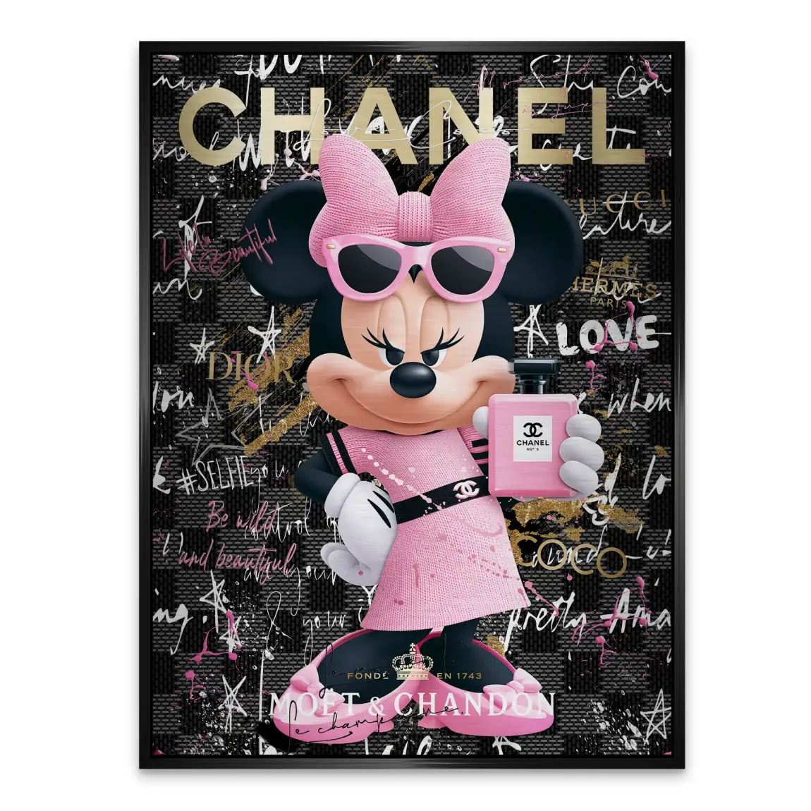 Minnie Couture Aluminiumbild gebürstet