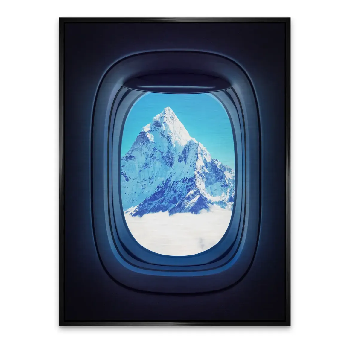 Flugzeugfenster Mount Everest Alu Gebürstet Bild