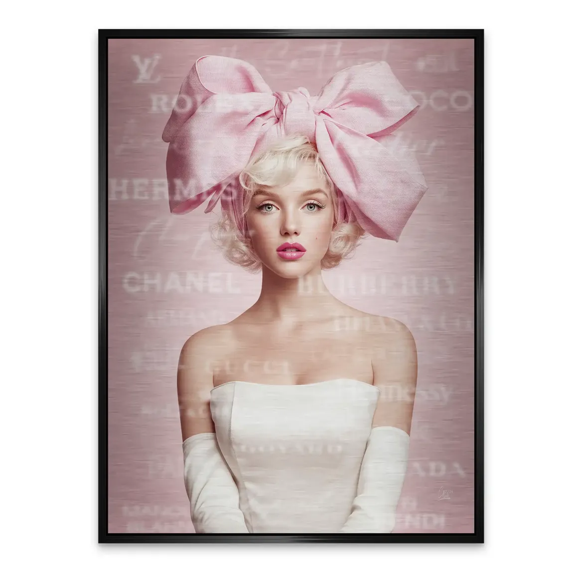 Marilyn Monroe Couture Pop Art Alu Gebürstet Bild