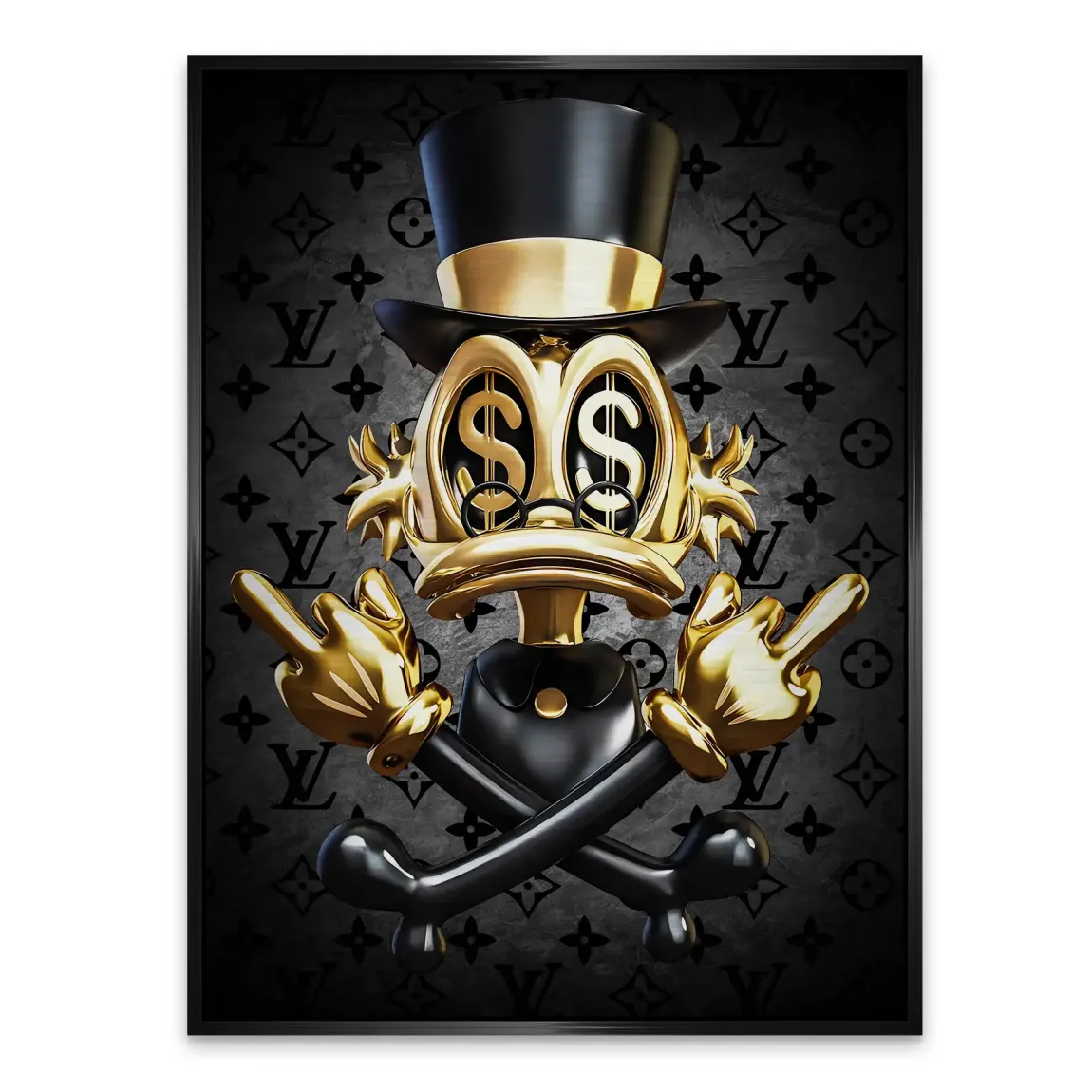 Money Skull Duck Alu Gebürstet Bild