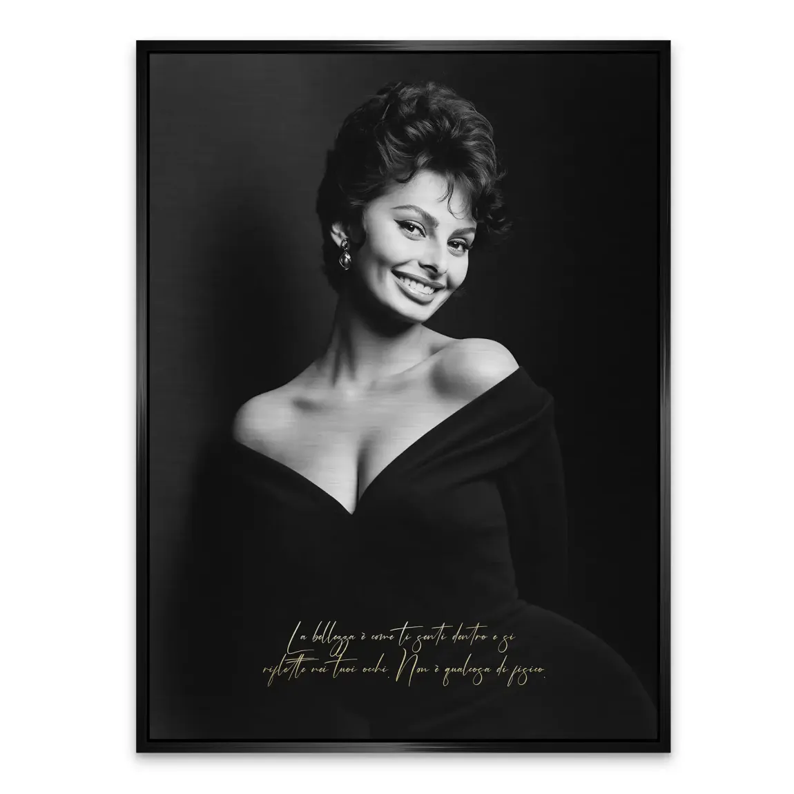 Sophia Loren Sorriso Aluminiumbild gebürstet