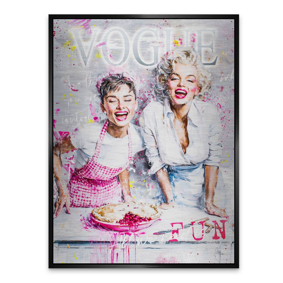 Audrey Marilyn Vogue Aluminiumbild gebürstet