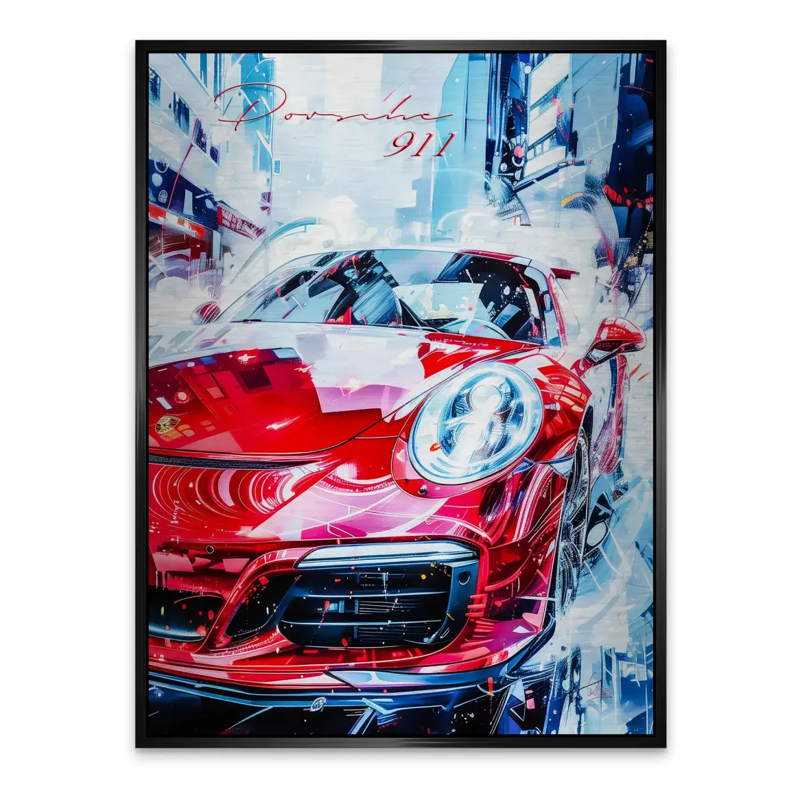 Red Pulse 911 Porsche Alu Gebürstet Bild