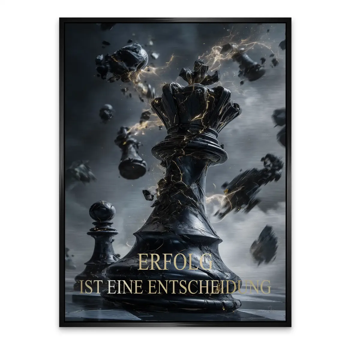 Schwarze Entscheidung Alu Gebürstet Bild