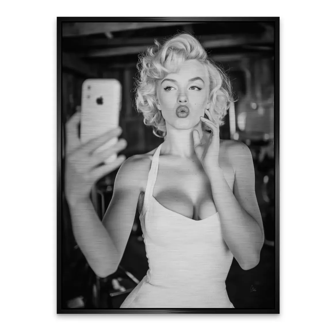 Marilyn Monroe Selfie Alu Gebürstet Bild