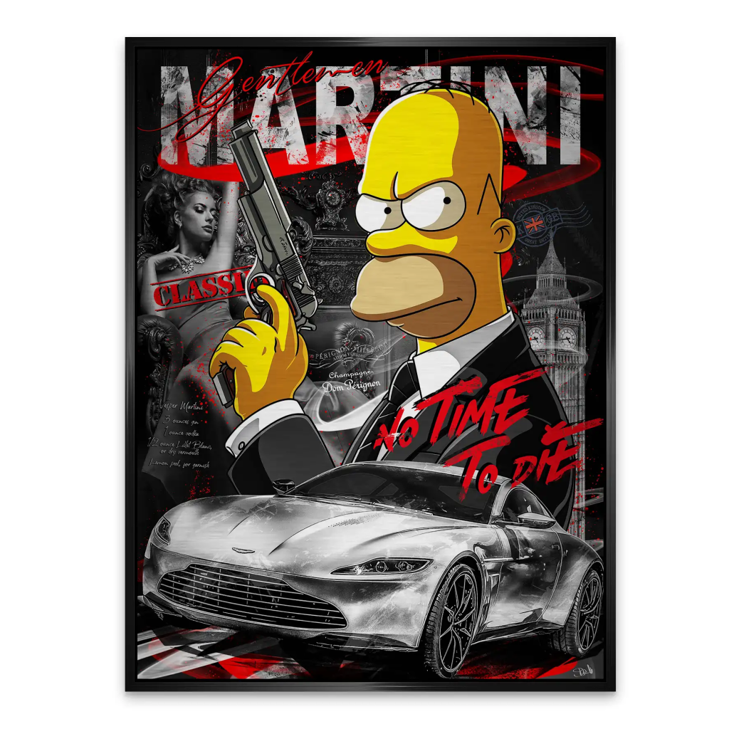 Homer No Time To Die Aludibond Gebürstet INGALERIE