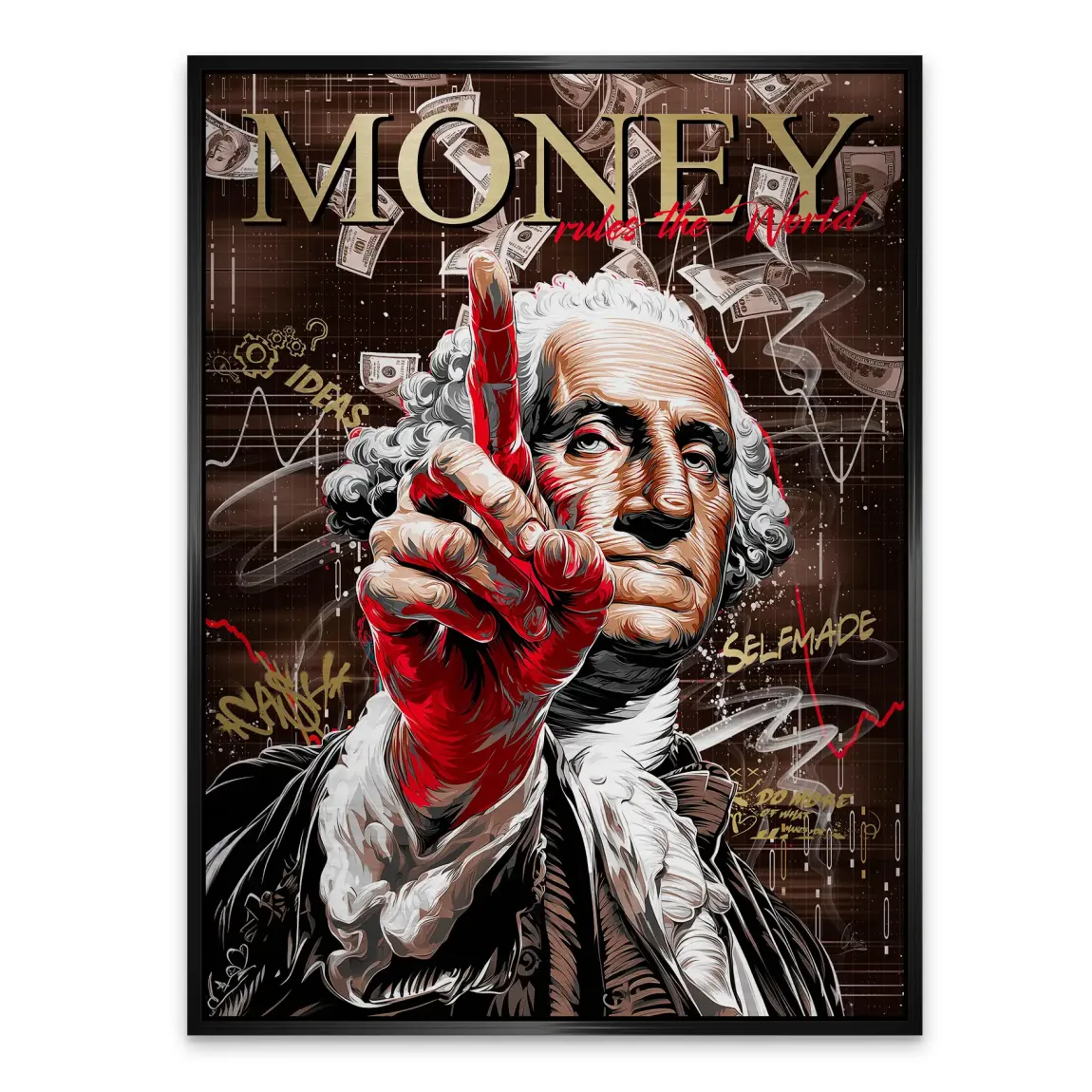 Money Vision Wallstreet Alu Gebürstet Bild