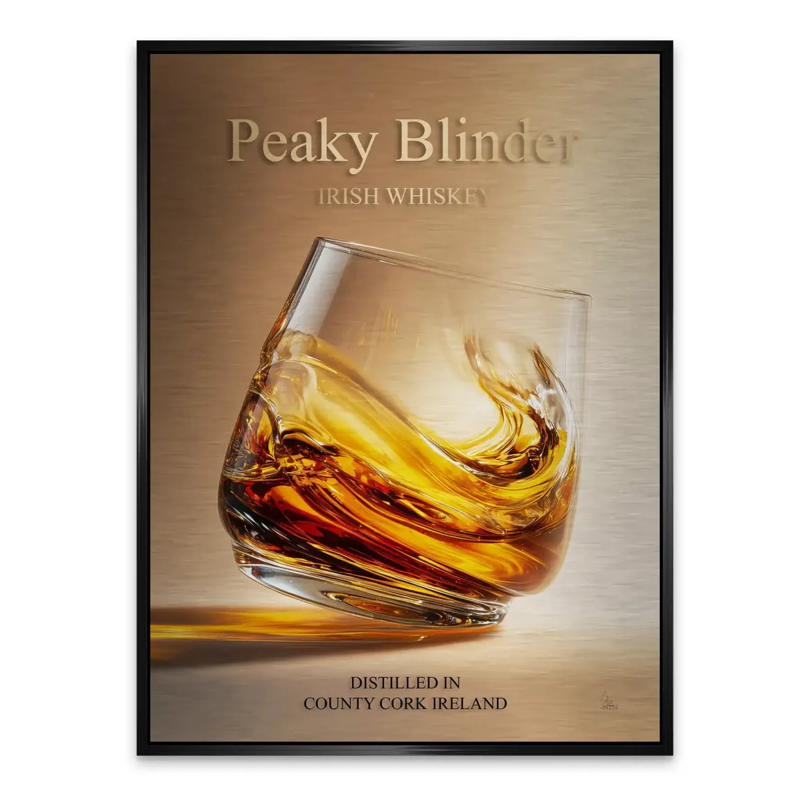 Peaky Whiskey Aluminiumbild gebürstet