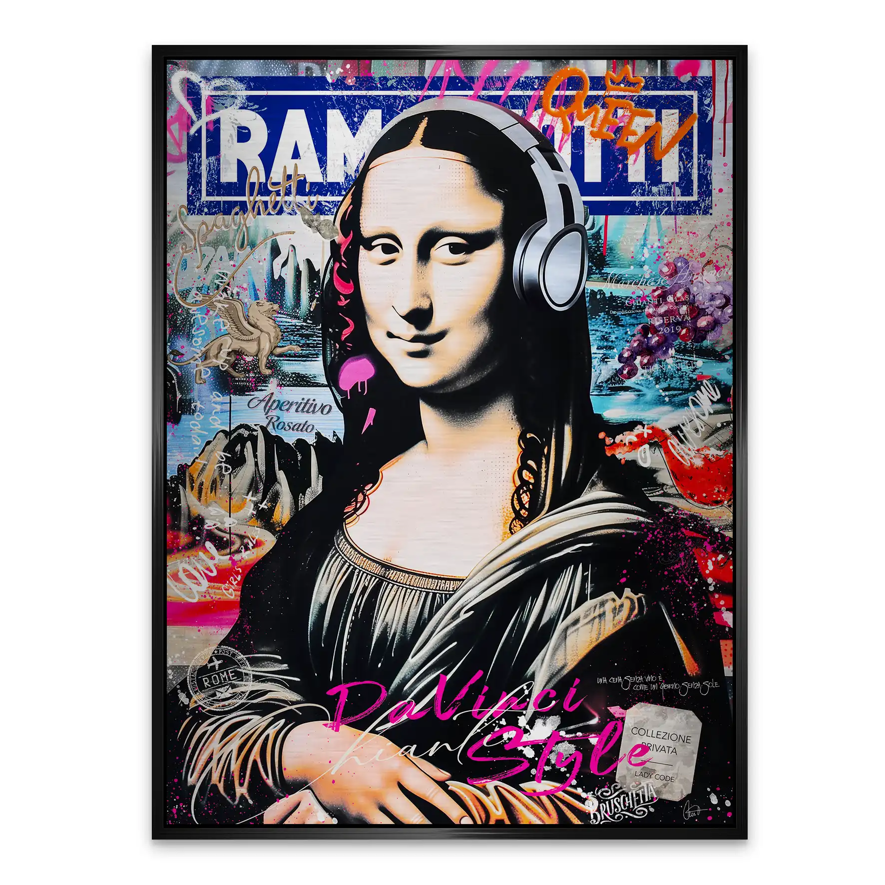 Mona Lisa Pop Art Aludibond Gebürstet INGALERIE