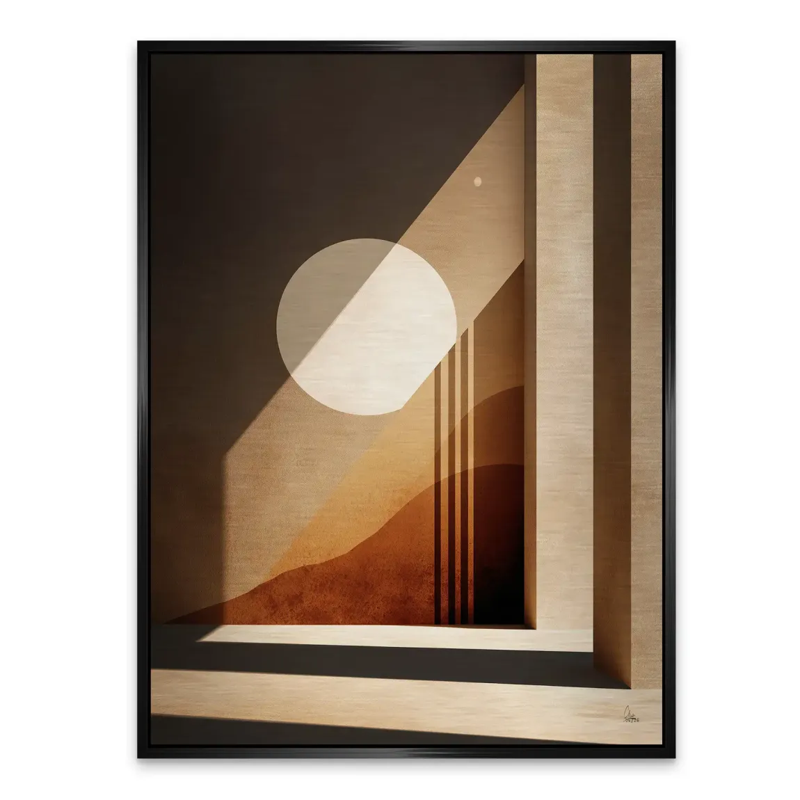 Sonnenbogen Architektur Aluminiumbild gebürstet