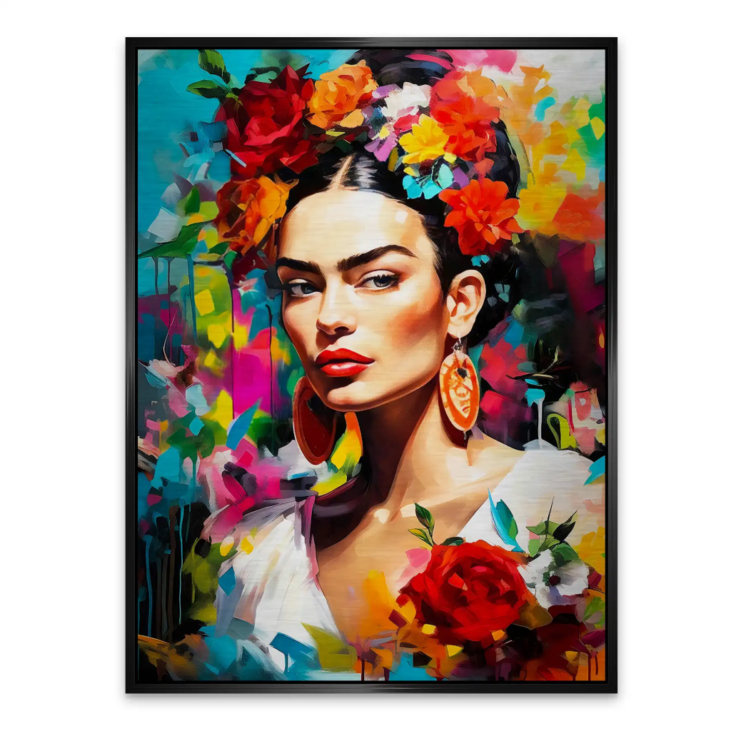 Frida Kahlo Flower AluDibond Gebürstet INGALERIE