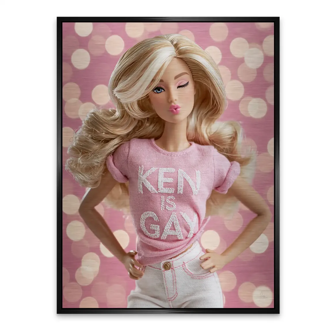 Barbie Ken is Gay Aluminiumbild gebürstet