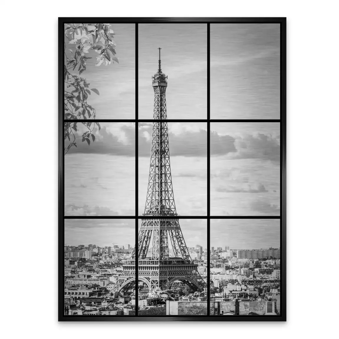 Paris Skyline View Alu Gebürstet Bild