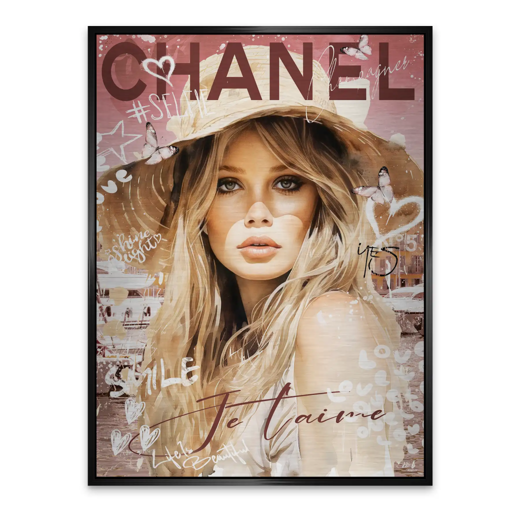 Pop Art Bardot Chanel Aludibond Gebürstet INGALERIE