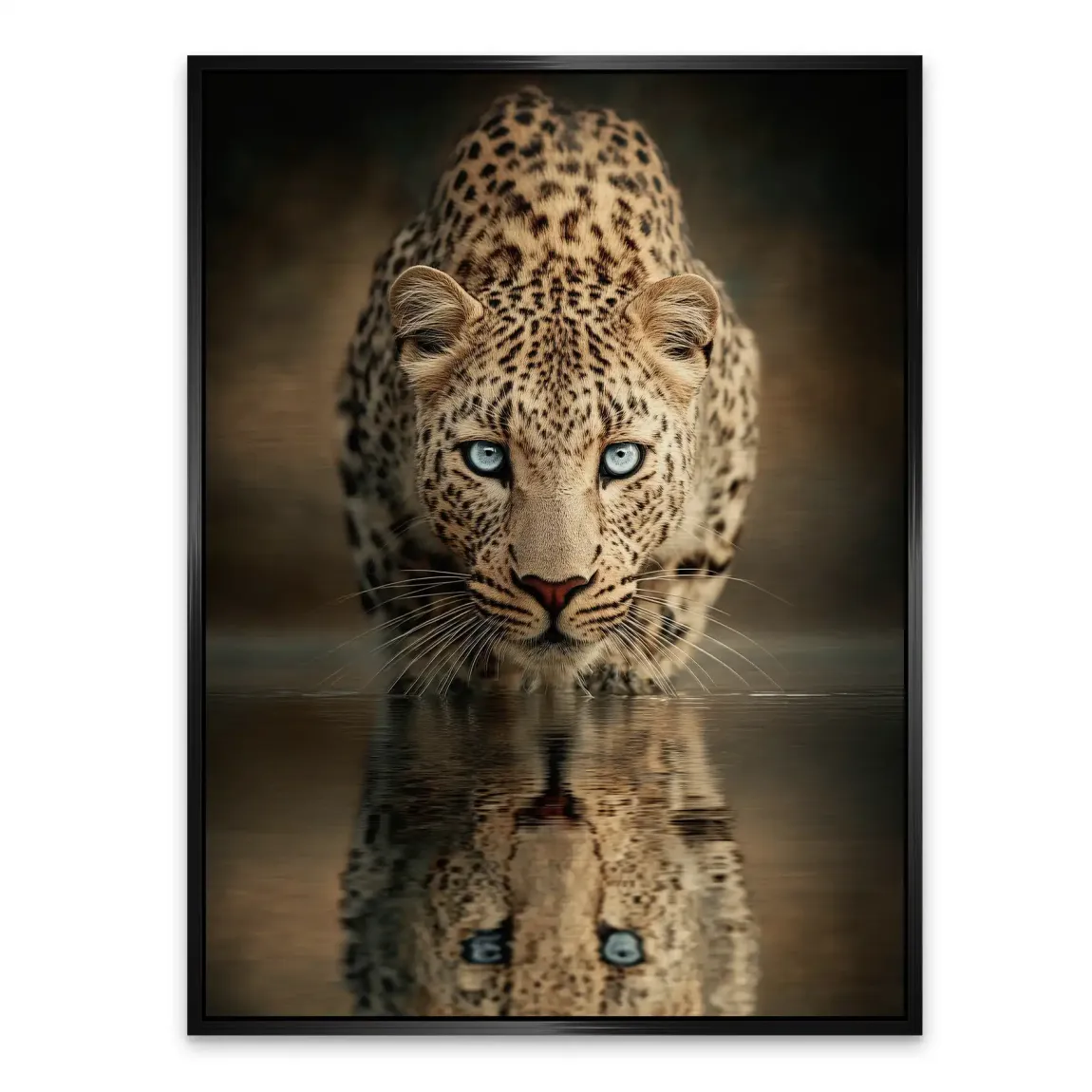 Silent Leopard Alu Gebürstet Bild