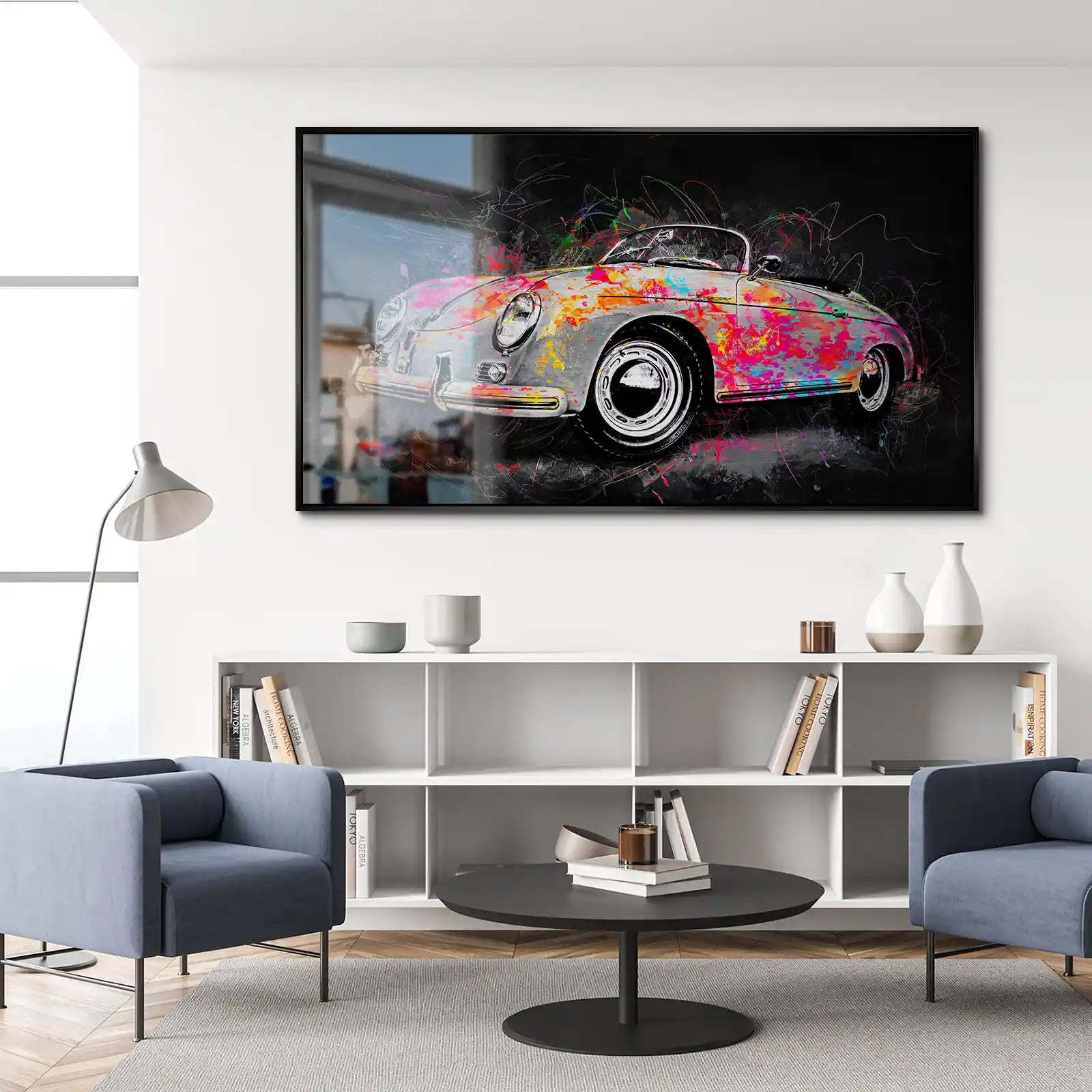 Porsche Speedster Pop Art Style Alu Gebürstet INGALERIE