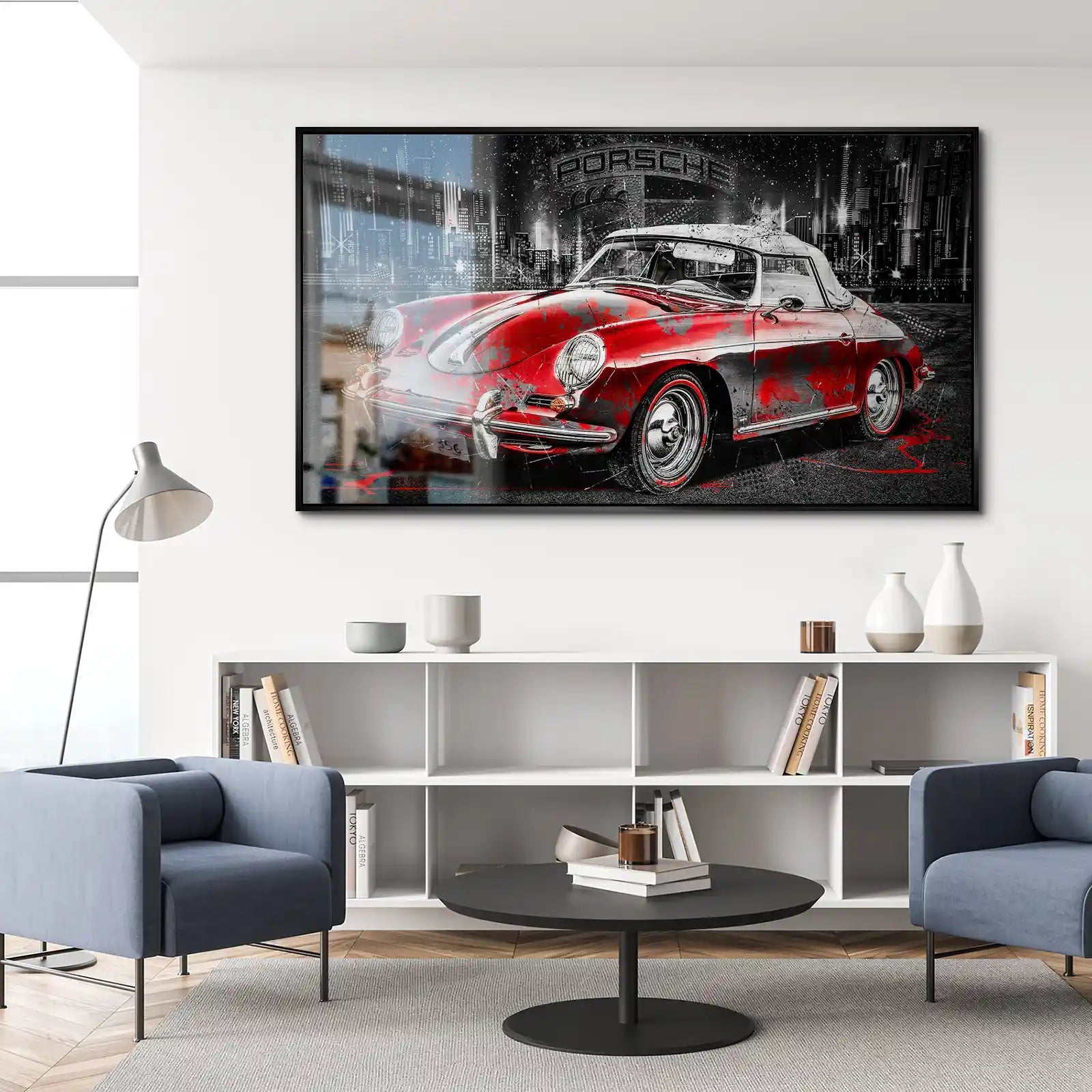 Porsche 356 Abstrakt Alu Gebürstet Bild INGALERIE