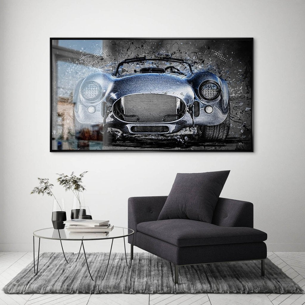 AC Cobra Abstrakt Blue Alu Gebürstet Bild INGALERIE