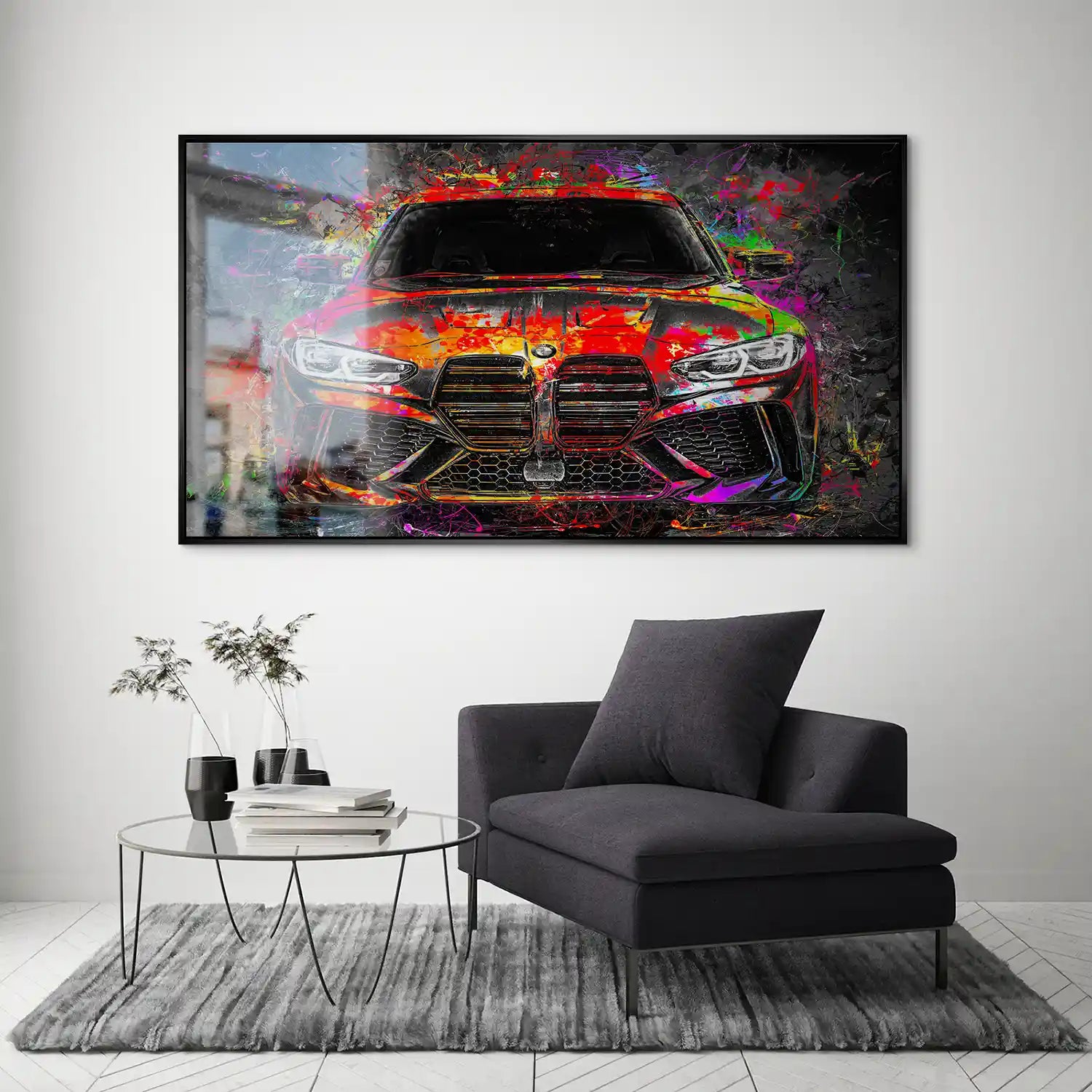 BMW M4 Pop Art Style Alu Gebürstet INGALERIE