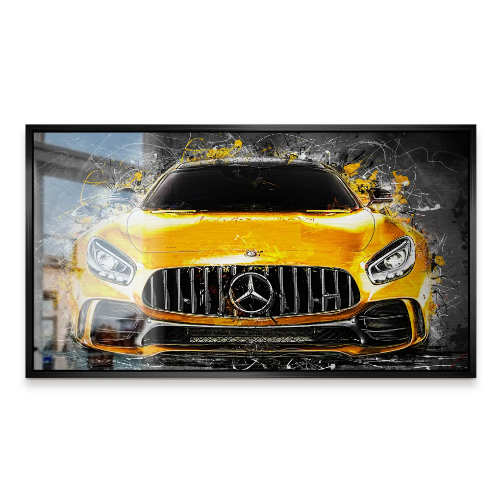 Mercedes AMG GT Yellow Style Style Alu Gebürstet INGALERIE