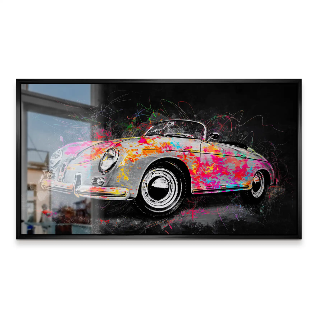 Porsche Speedster Pop Art Style Alu Gebürstet INGALERIE