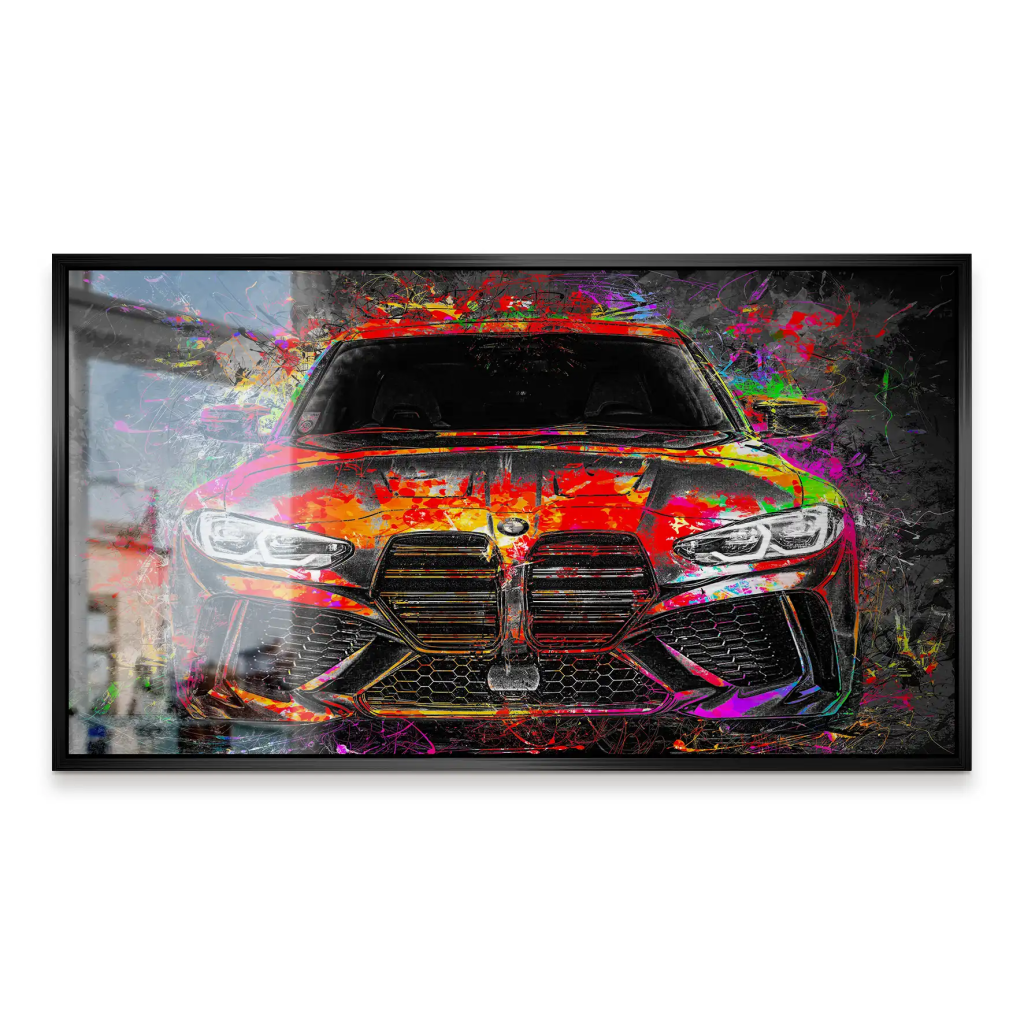 BMW M4 Pop Art Style Alu Gebürstet INGALERIE