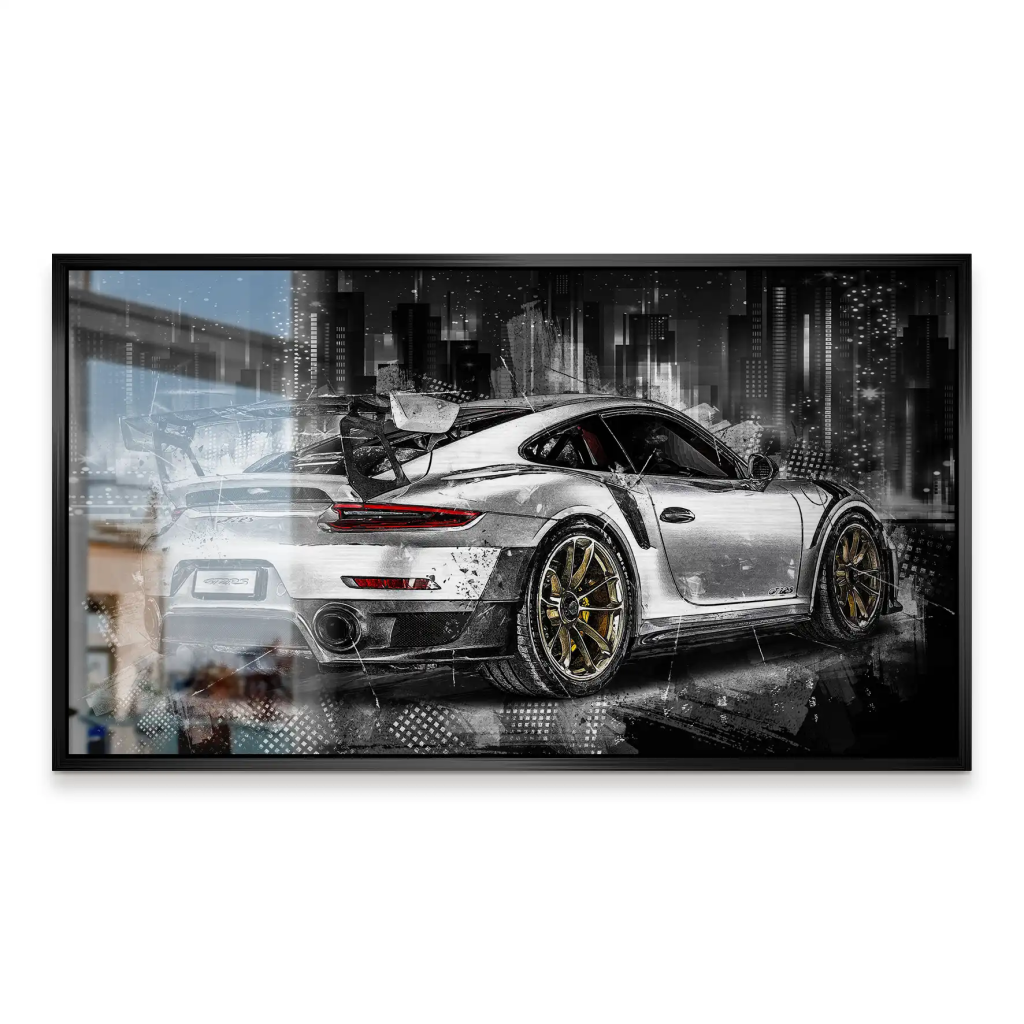 Porsche GT2 RS Abstrakt Alu Gebürstet - INGALERIE