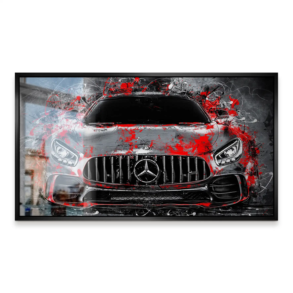 Mercedes AMG GT Abstrakt Style Alu Gebürstet Bild INGALERIE