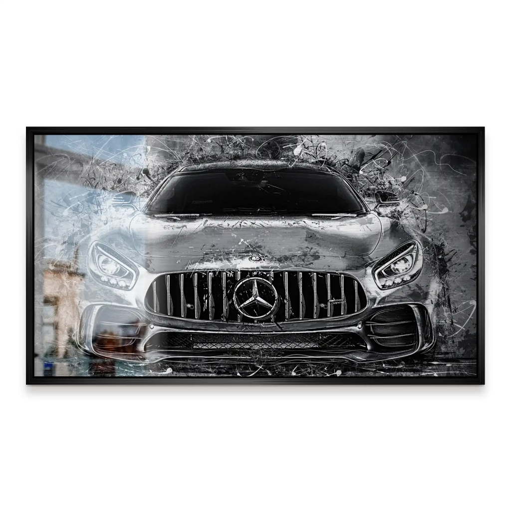 Mercedes AMG GT Silver Style Alu Gebürstet Bild INGALERIE