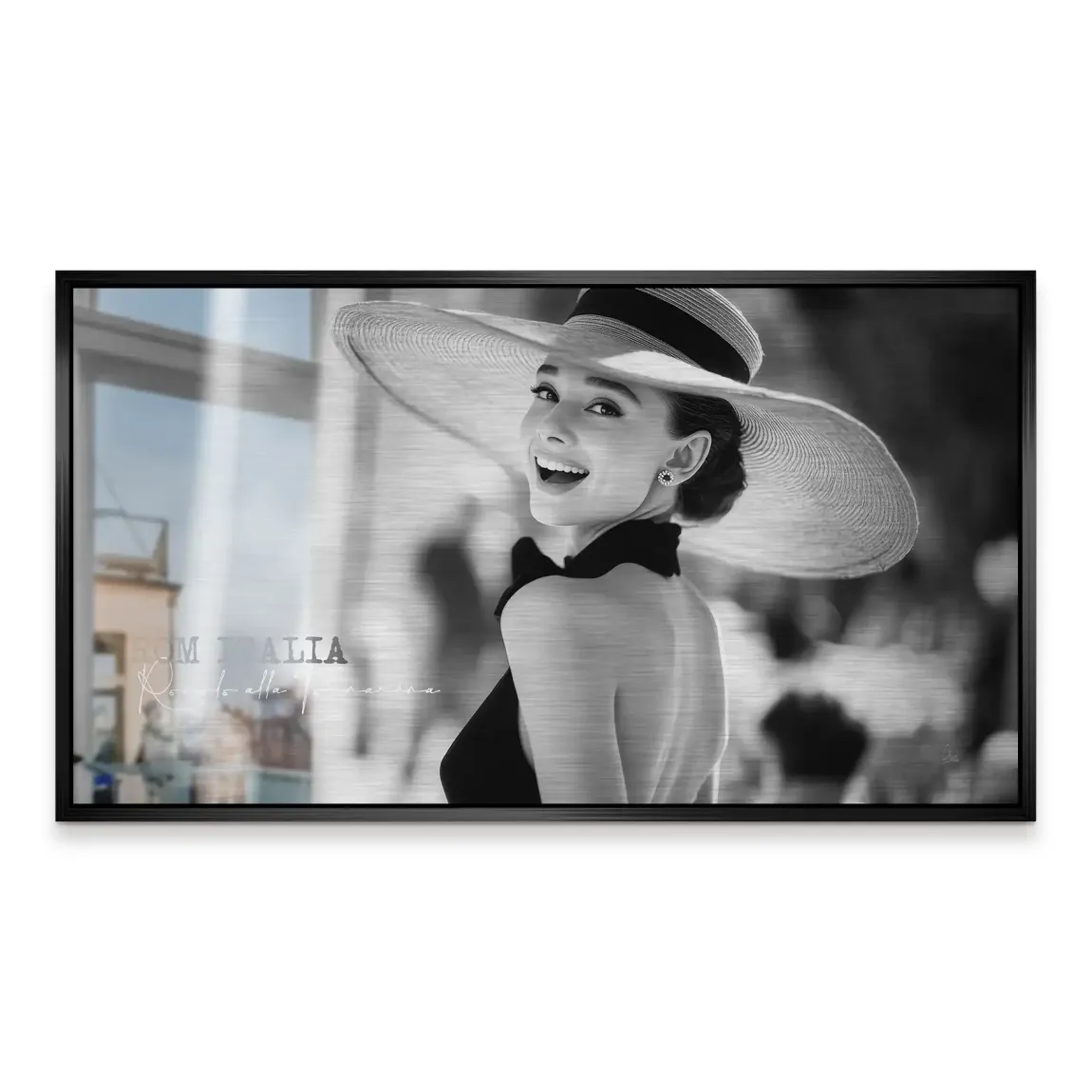 Audrey Hepburn Italia Alu Gebürstet