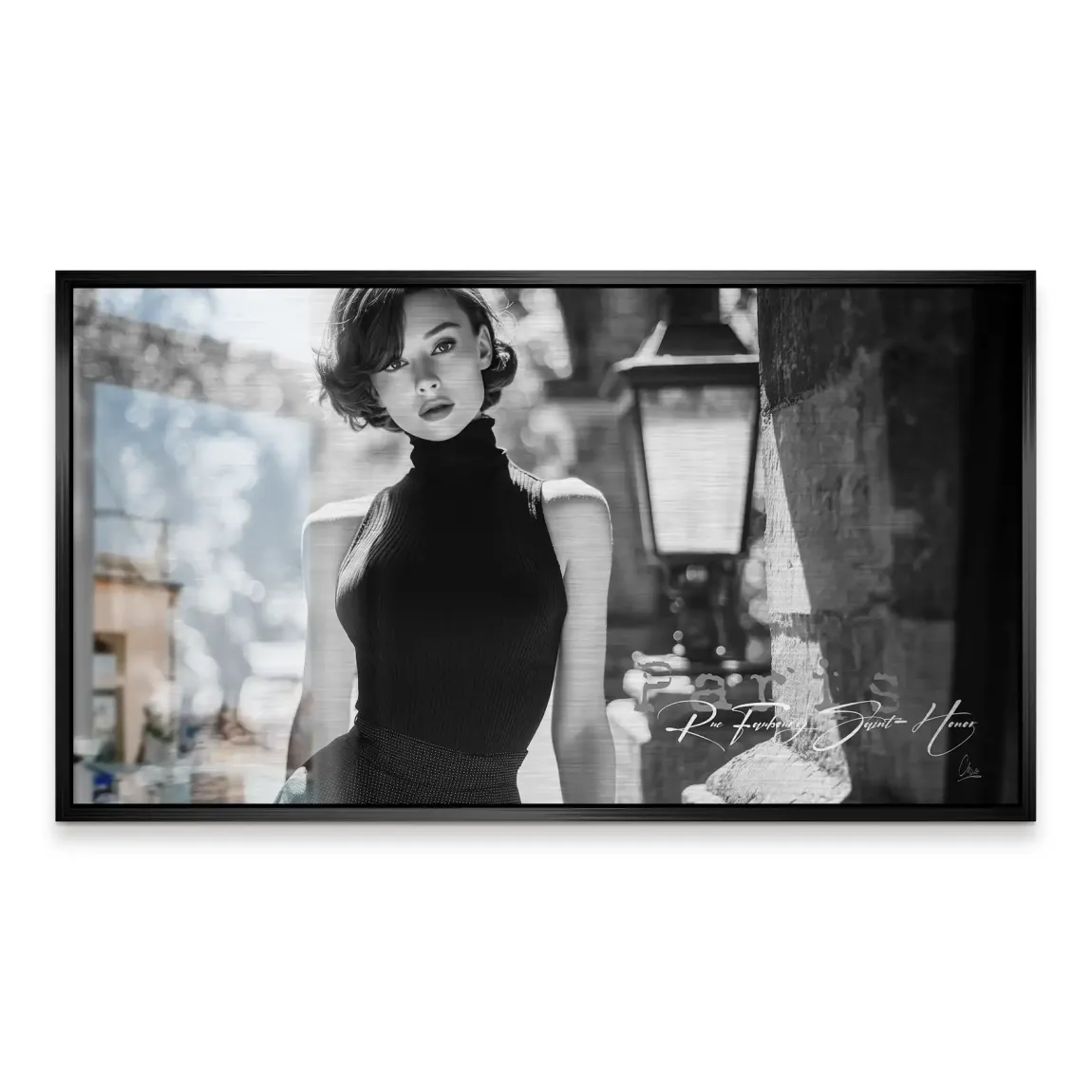 Audrey Hepburn Paris Elegance Alu Gebürstet