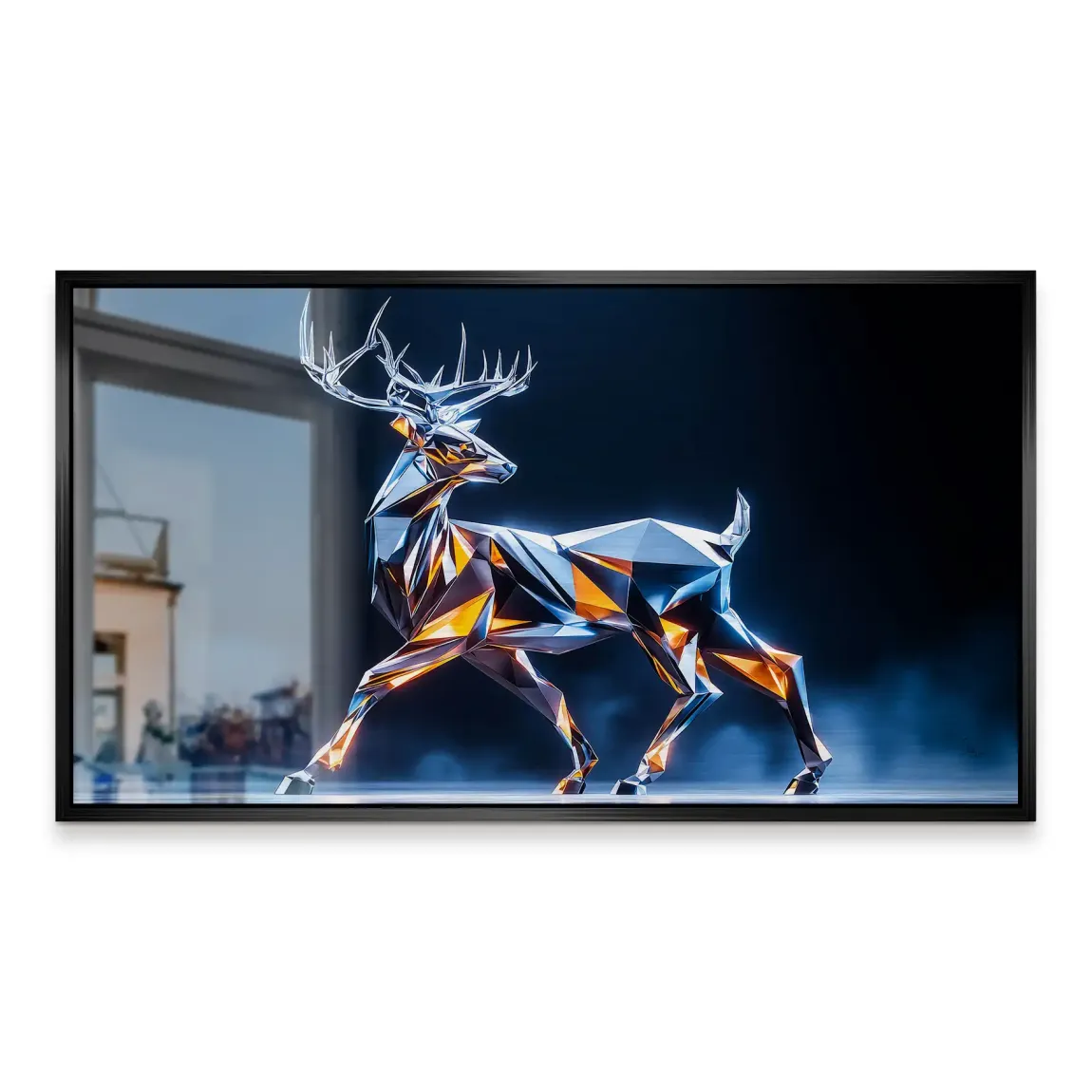 Kristall Hirsch Alu Gebürstet