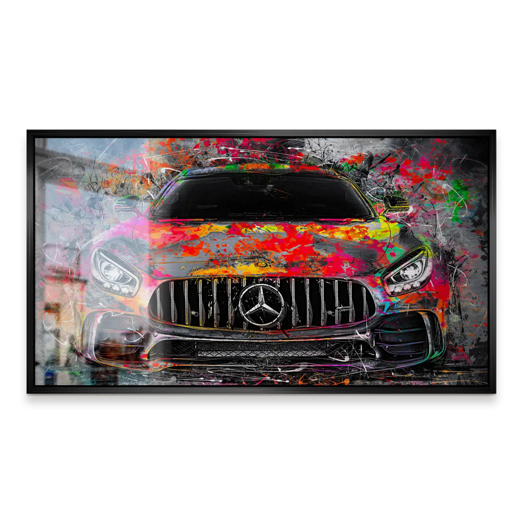 Mercedes AMG GT Pop Art Style Alu Gebürstet INGALERIE