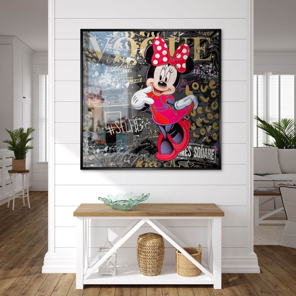 Minnie Vogue Gold Pop Art Alu Gebürstet INGALERIE