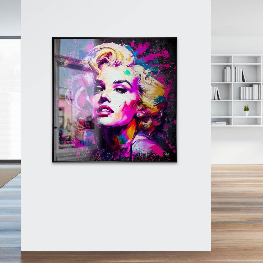 Marilyn Monroe Abstrakt Color Alu Gebürstet Bild INGALERIE