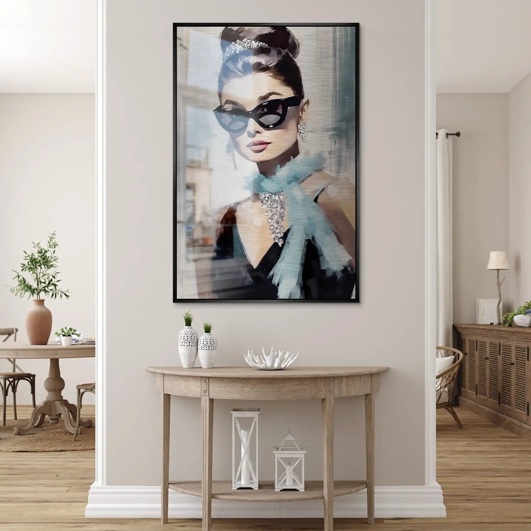 Audrey Hepburn Tiffany Style Alu Dibond Gebürstet INGALERIE