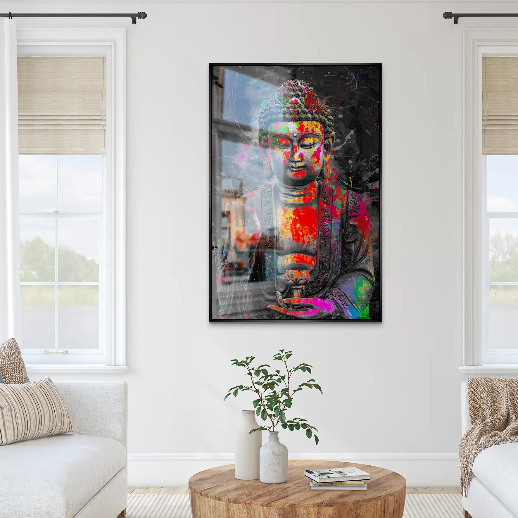 Buddha Pop Art AluDibond Gebürstet INGALERIE