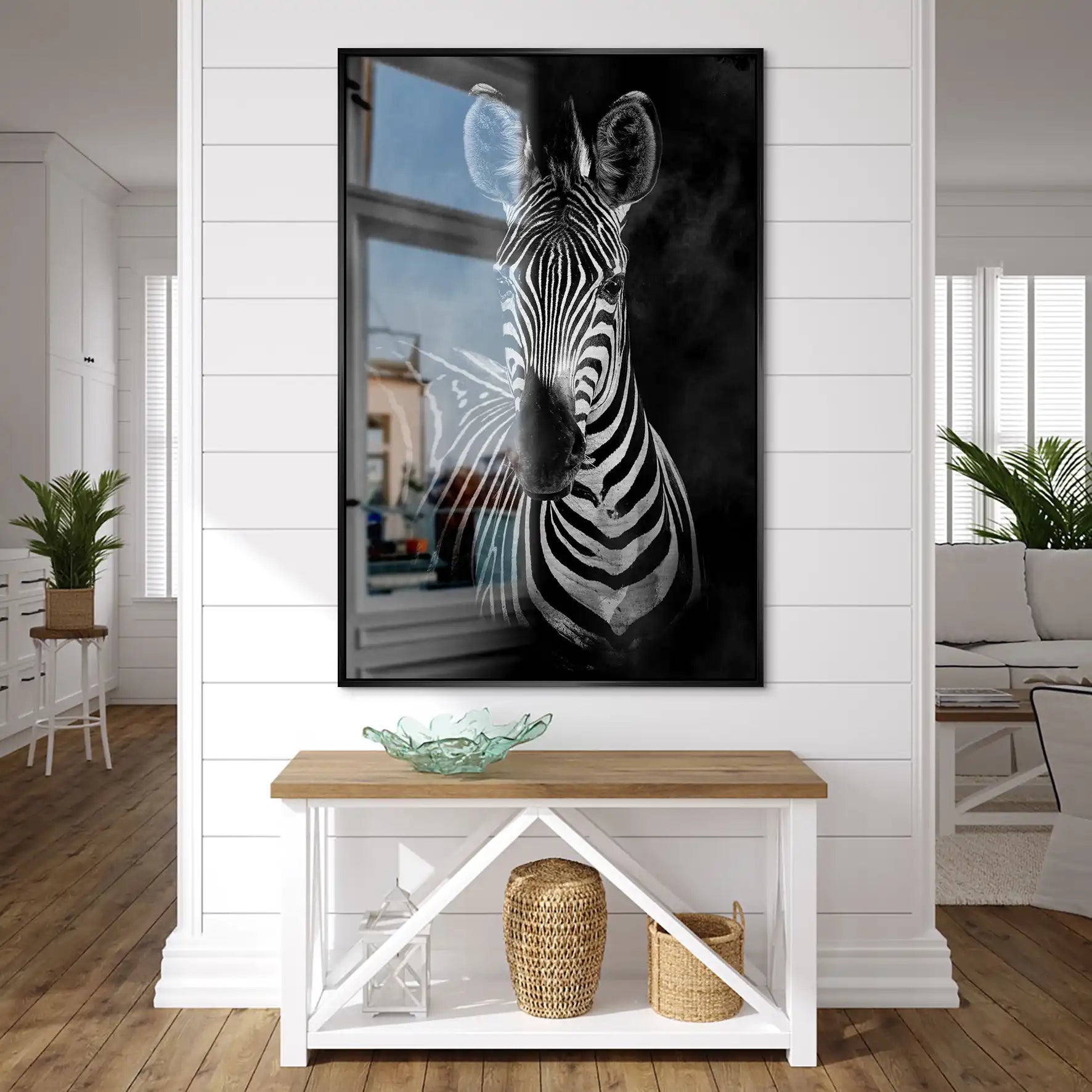 Zebra Black Style AluDibond Gebürstet INGALERIE