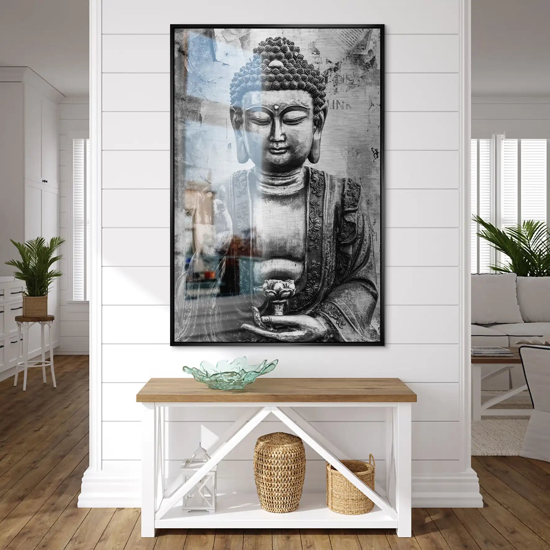 Buddha Black Style AluDibond Gebürstet INGALERIE