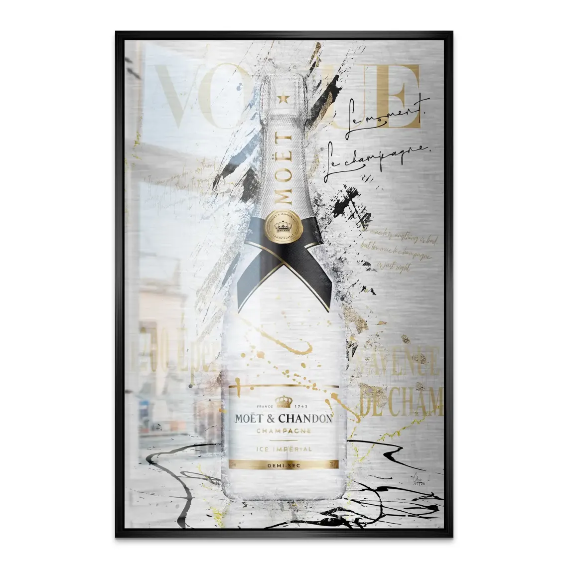 Champagner Art Aluminiumbild gebürstet