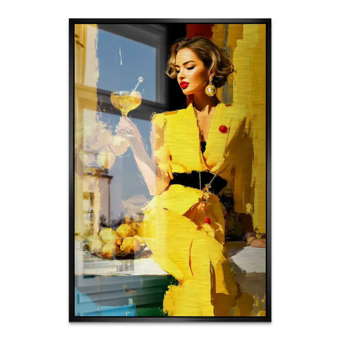 Lemon Chic Elegance Alu Dibond Bild gebürstet INGALERIE