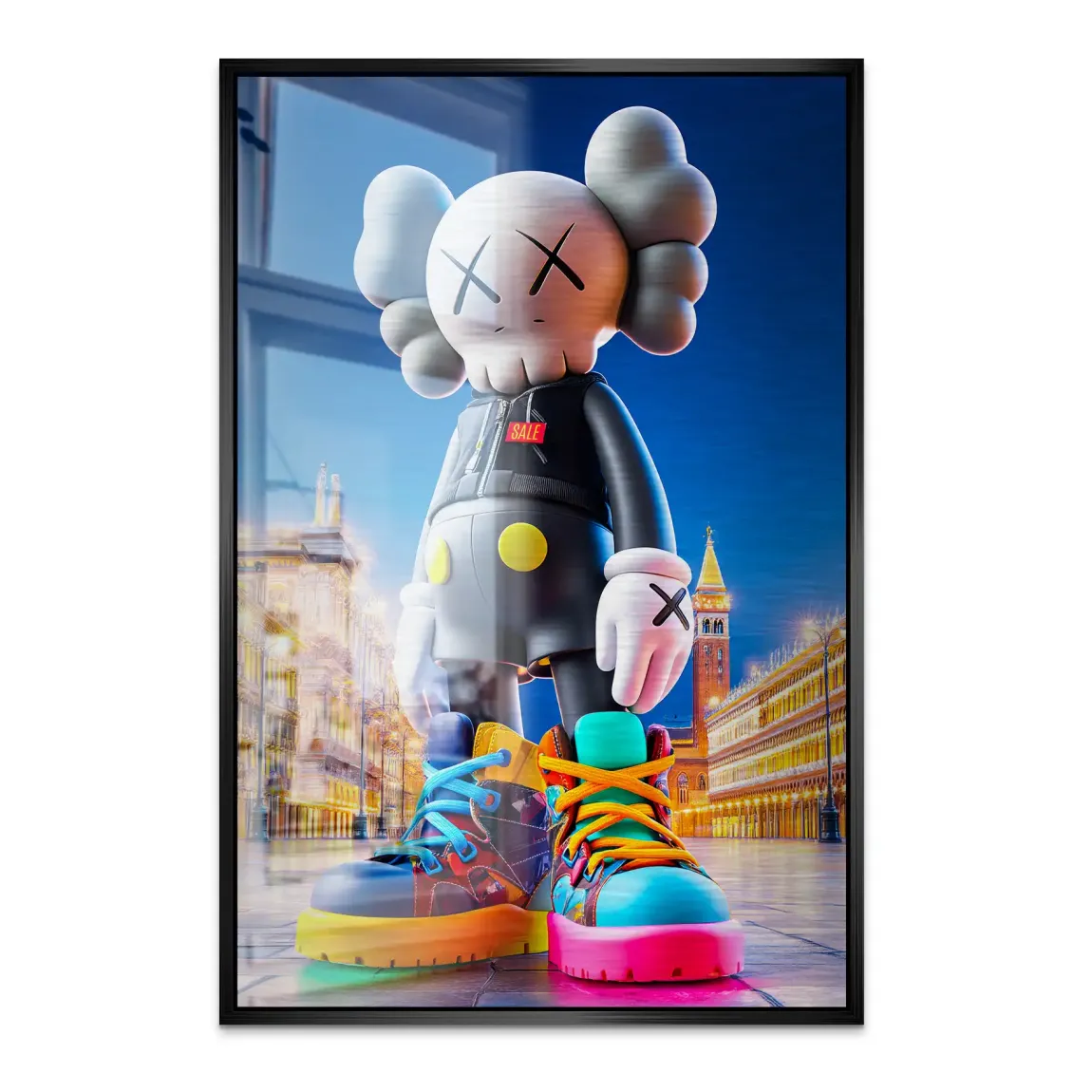Kaws Pop Art Alu Dibond Bild gebürstet INGALERIE
