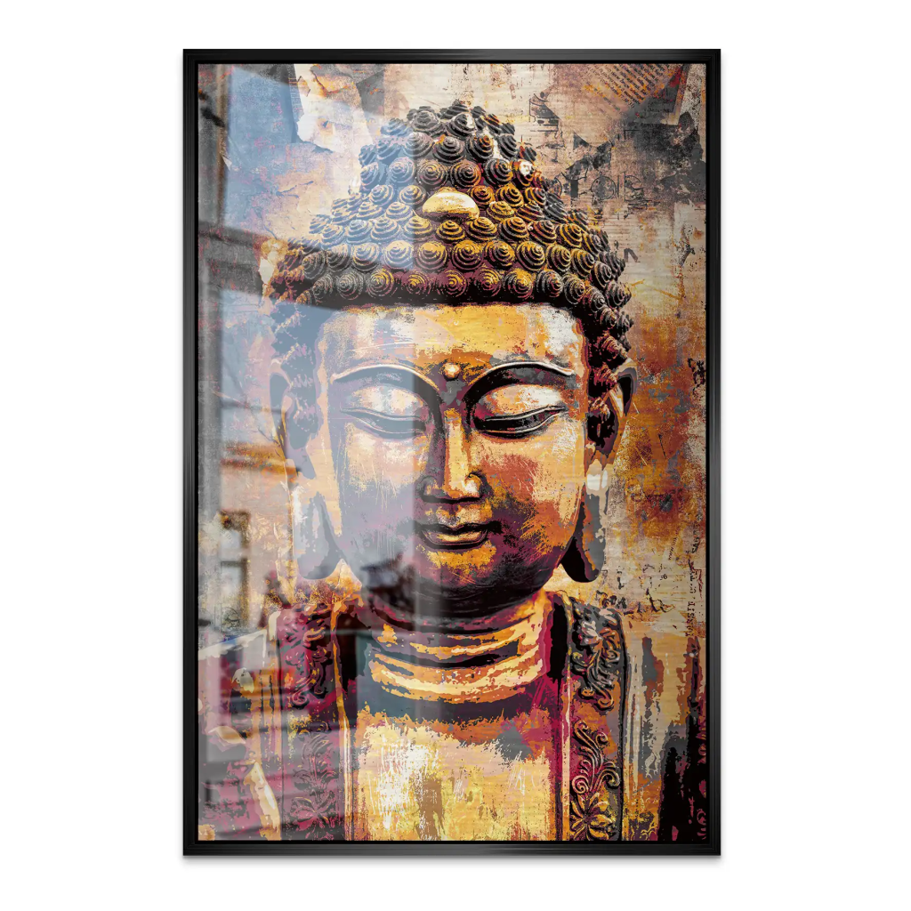 Buddha Vintage AluDibond Gebürstet INGALERIE